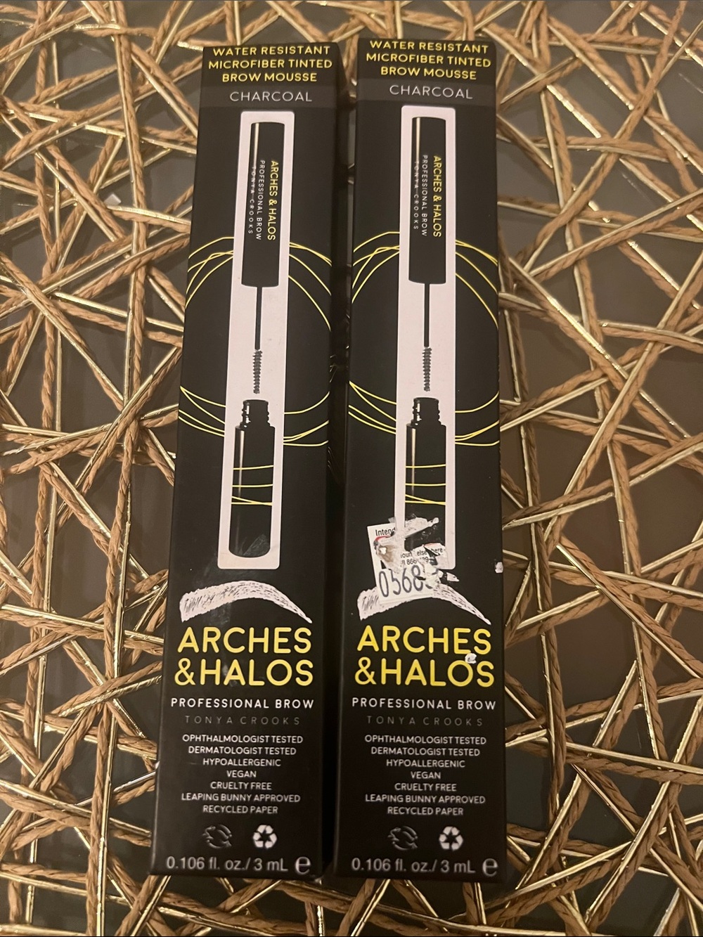 Arches & Halos Charcoal Microfiber Tinted Brow Mousse (Lot of 2)